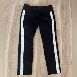 Banana Republic Black Trousers with White Accents